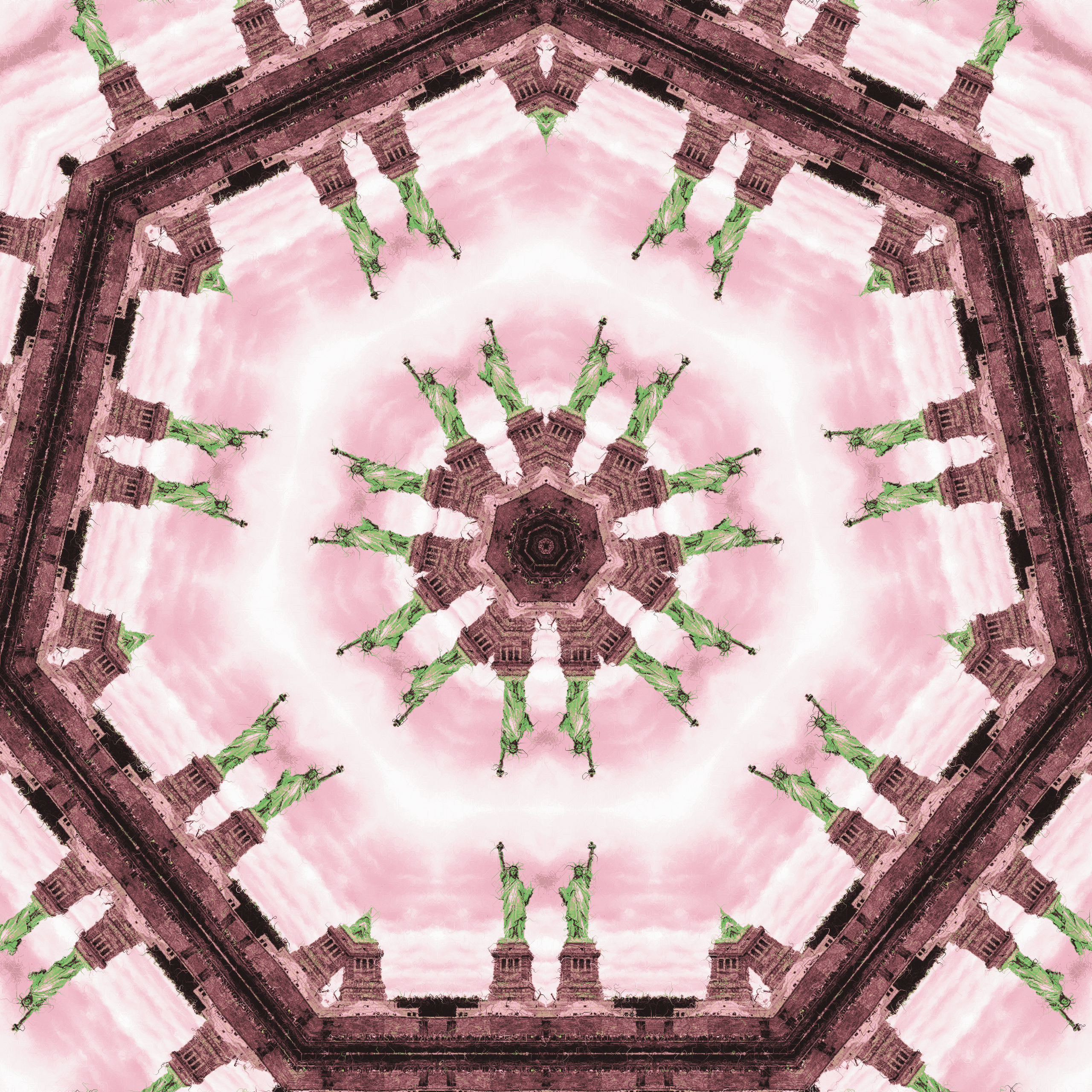 AmericaCore Abstract Wall Art: Textured Glitch & Kaleidoscope Prints